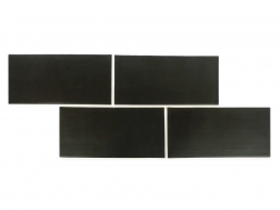Плитка прямоугольник 10х20 см - Черный атлас