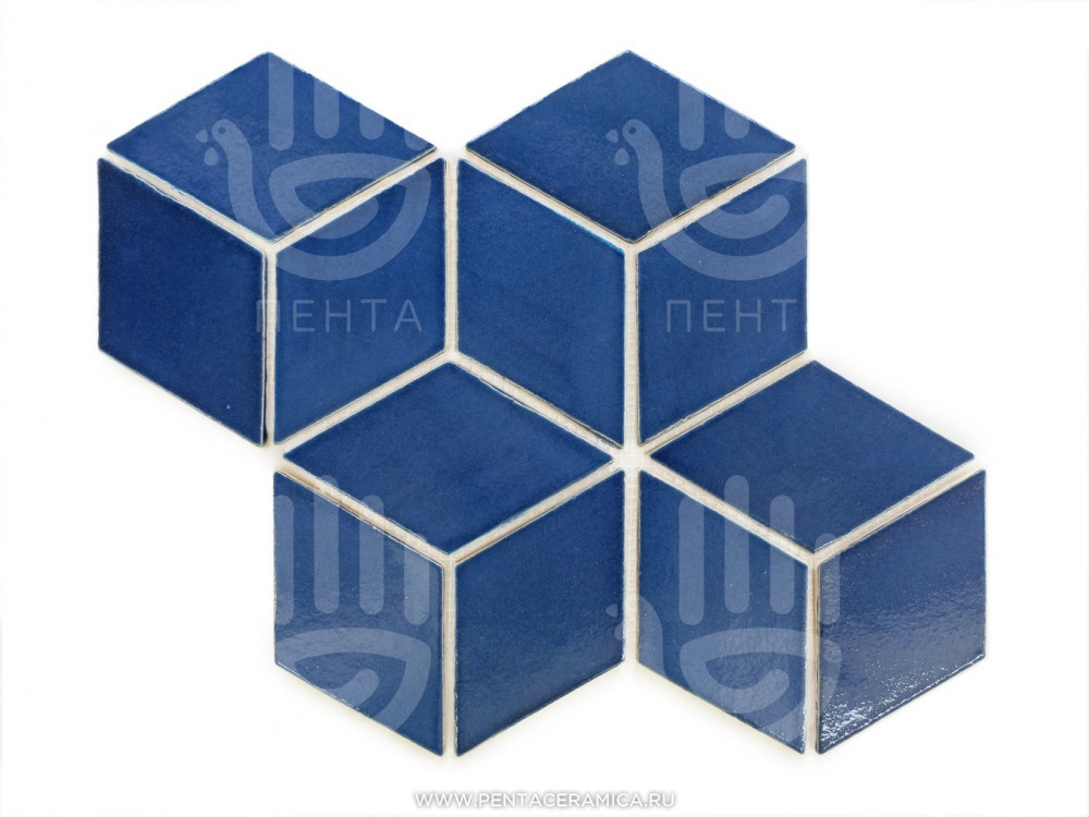 Плитка кубы средние - Ярко-синий