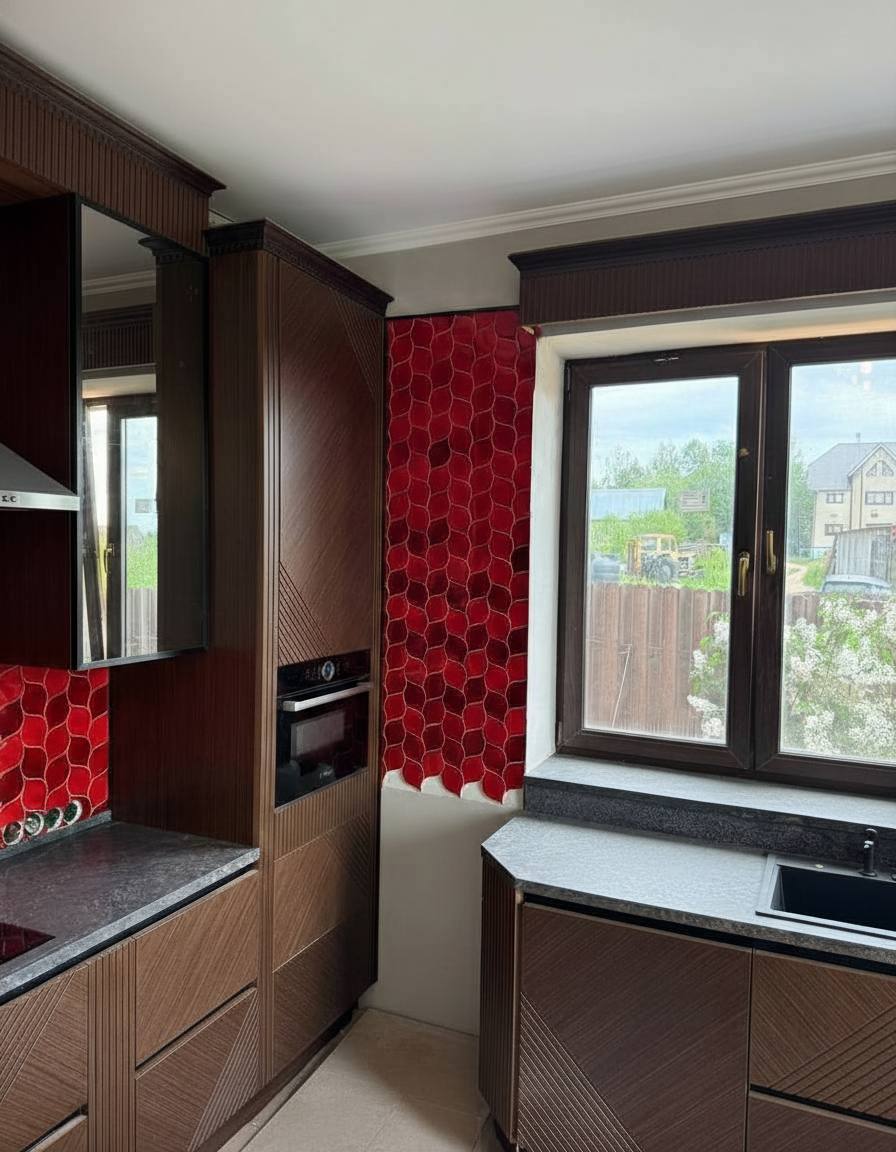 Плитка Листик Оранжевый