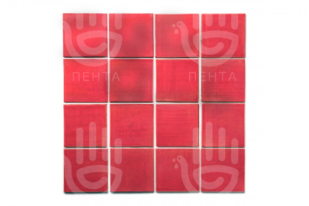 Плитка квадрат 7х7 см - Красный