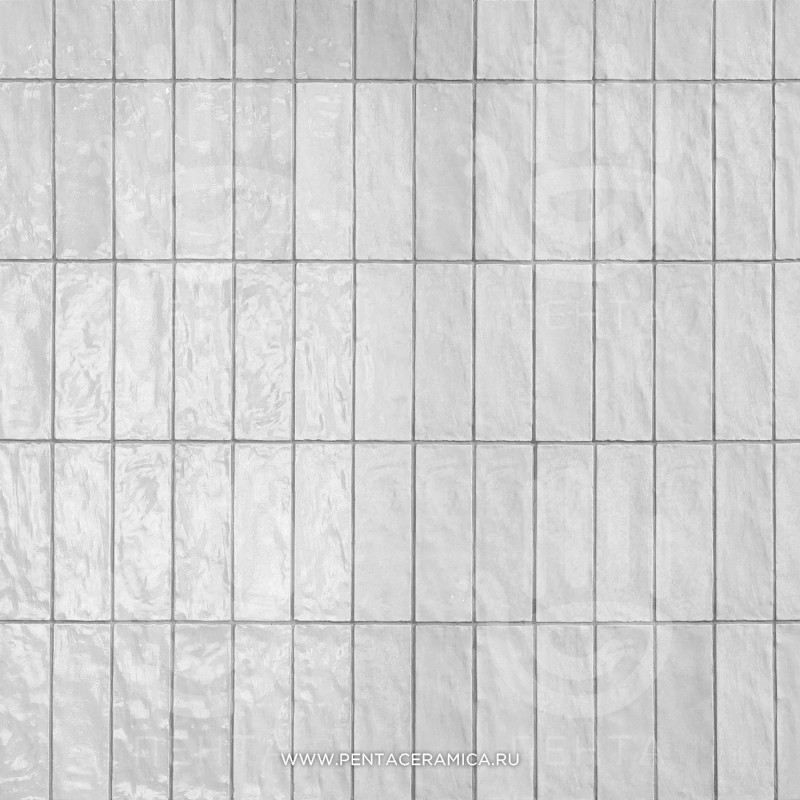 Плитка прямоугольник 5х15 см - Глянцевый белый