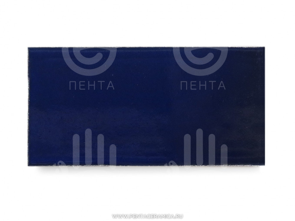 Плитка прямоугольник 10х20 см - Синий кобальт