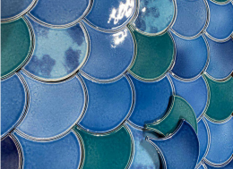 Плитка Рыбья Чешуя Морская глубина