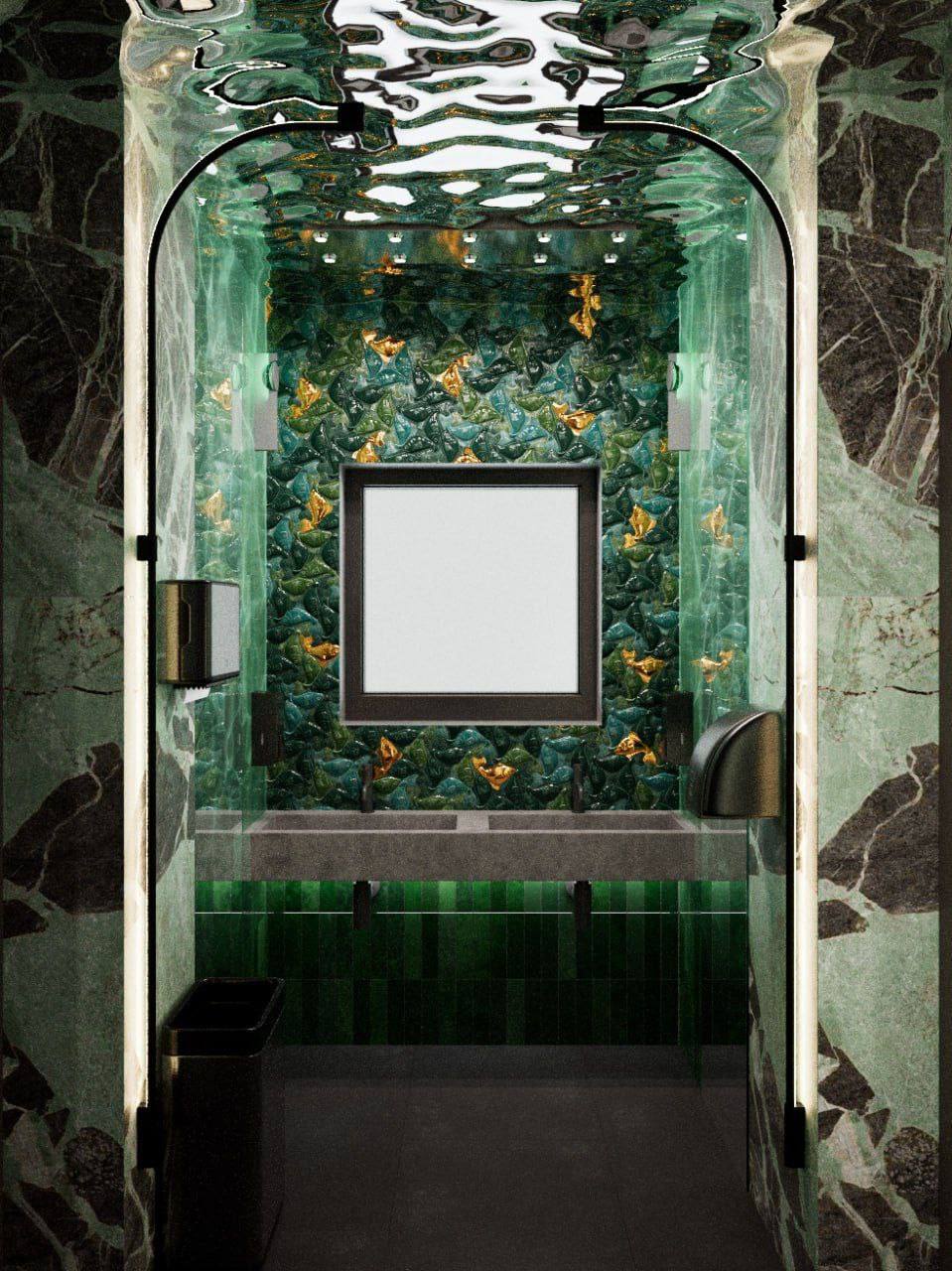 Плитка Рыбка Золотой микс