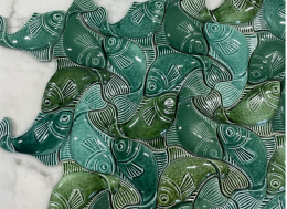 Плитка Рыбка Зеленый микс