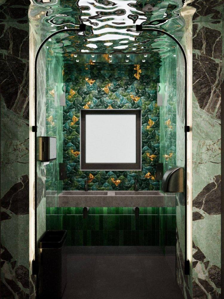 Плитка Рыбка Золотой микс