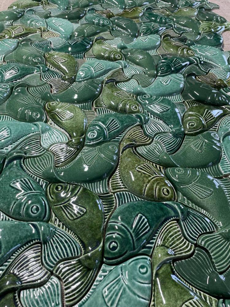 Плитка Рыбка Золотой микс