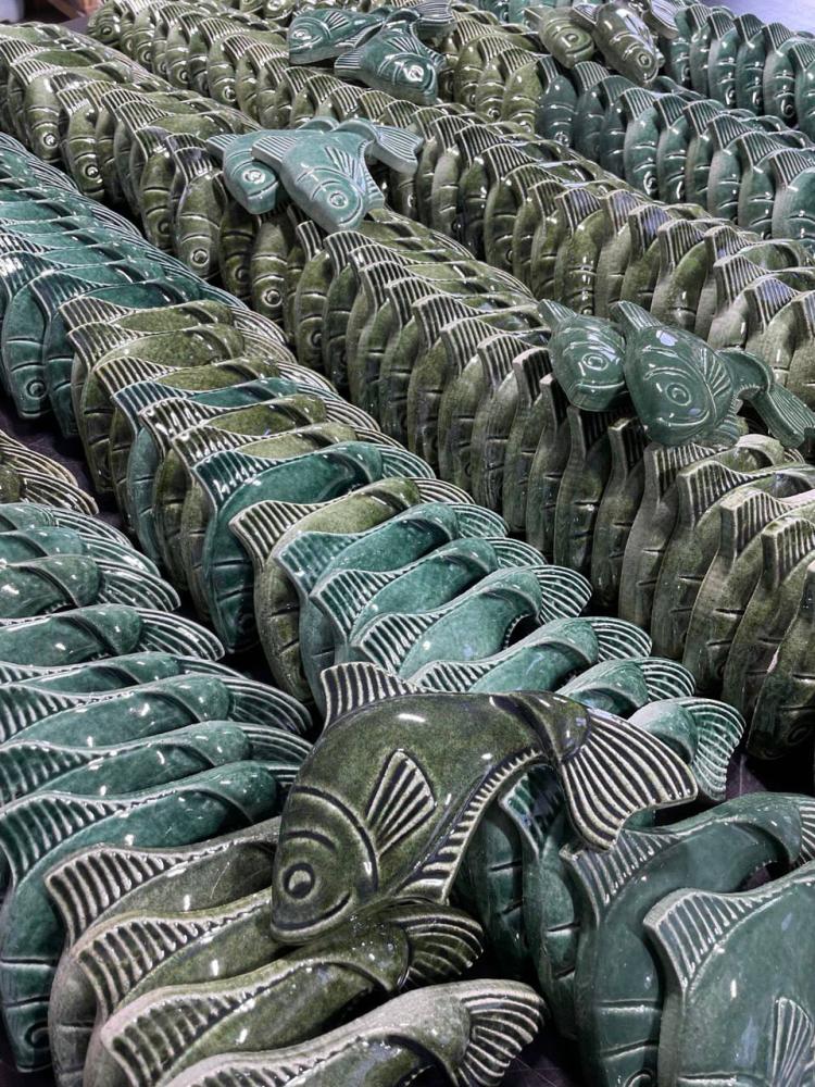 Плитка Рыбка Золотой микс